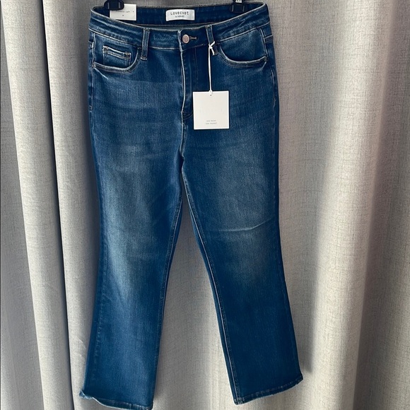 Lovervet Dark Wash High Rise Kick Flare Jeans. Size 29. NWT - Picture 2 of 7